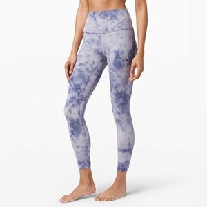 Lululemon Align Pant 25" Diamond Dye leggings women’s size 2 blue purple W5CQTS
